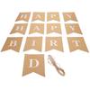Kraft Paper Card Banner HandMade Strips Letter Shape DIY Rope Tandem Parties Decorations