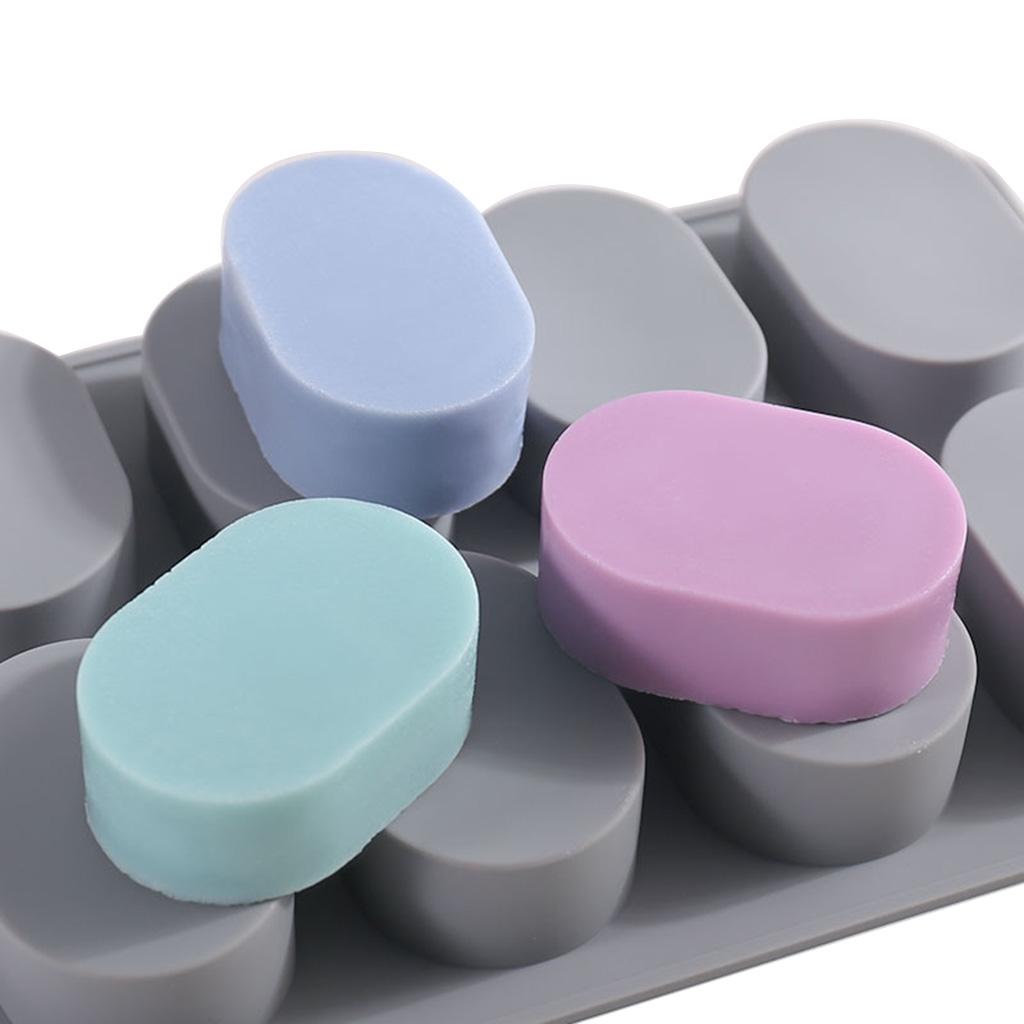 8-Hole Oval Soap Making Silicone Mold Chocolate Bomb Mold for Party Decoration