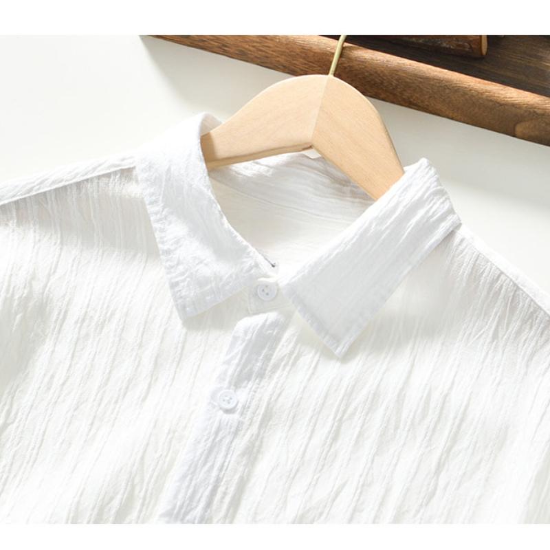 Klasická základní tenká pánská jednobarevná košile s límečkem, jednořadová, s dlouhým rukávem Všestranná košile