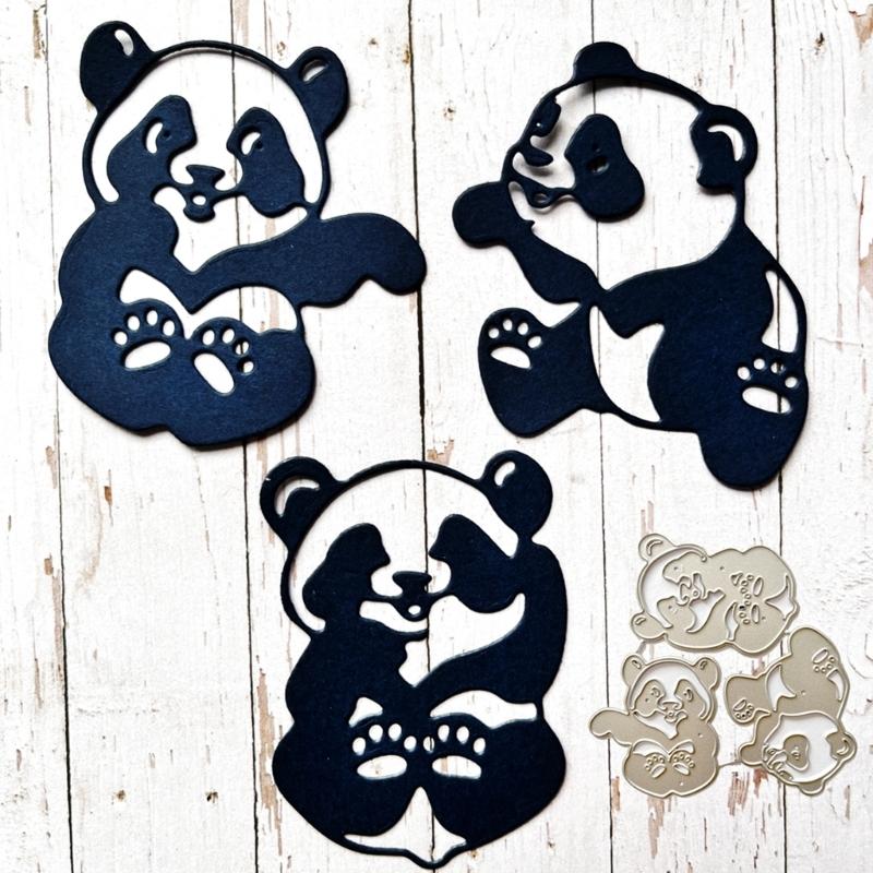 Panda Die Cut Decorative Embossing Paper Die Carbon Steel Cutting Dies For Card Making Scrapbooking Album Bookmarks