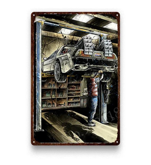 Back To The Future Poster Metal Tin Sign Vintage Home Decor Movie Wall Sticker Metal Plaque Retro Iron Painting Room Decor 30x40