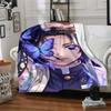 1pc Kochou Shinobu Blanket, Gift, for Men and Women, Soft Blanket, Good for Sofa Bed Couch Travel, Lightweight Flannel Blanket