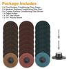 27Pcs 3Inch Roll Lock Sanding Disc Set 1/4" Conditioning Discs Sanding Disc For Surface Prep Paint Stripping Grinding