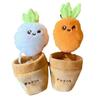 Radish White Carrot Plush Keychain Carrot Design Metal Clasp Backpack Doll Car