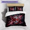 Set Lenzuola Stampa AC Milan 3 Pezzi Morbido Delicato sulla Pelle Lavabile Copripiumino e Federe Set Stagione Unica Camera da Letto
