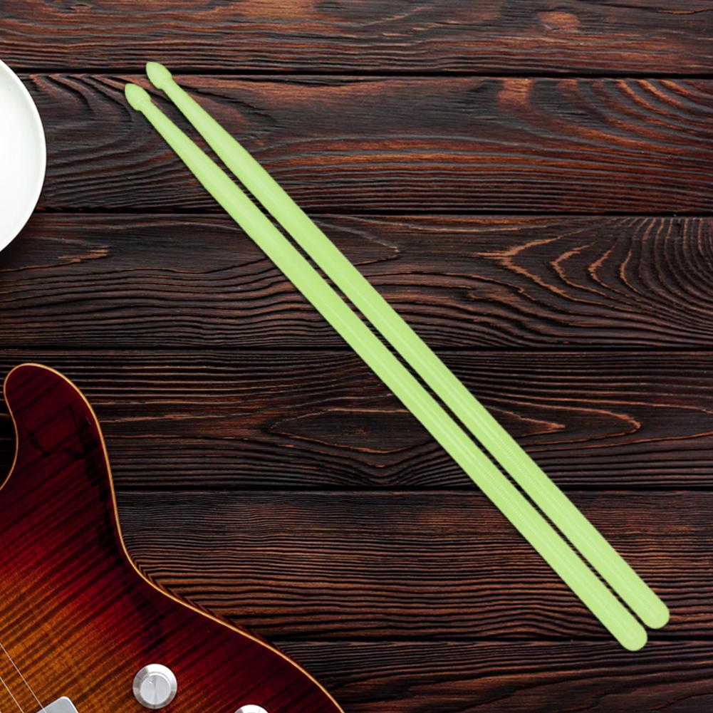 5A Fluorescent Drum Stick Glow In The Dark Light Up Drum Sticks Wear Resist Jazz Drum Stick for Stage Performance Tool