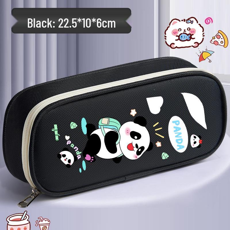 Capybara Double Layer Pencil Case: Large Capacity Cartoon Stationery Box for Elementary School