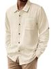 2025 Summer Linen Men's Short Sleeve & Long Sleeve Cardigan Casual Button-Down Beach Shirt