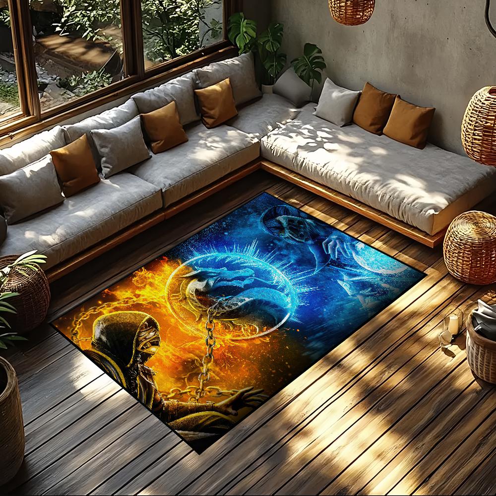 Game M-Mortal K-Kombat Small Carpet Bedside Kitchen Bath Living Home House Bedroom Floor Mat Doormat Large Carpet Rug Decoration