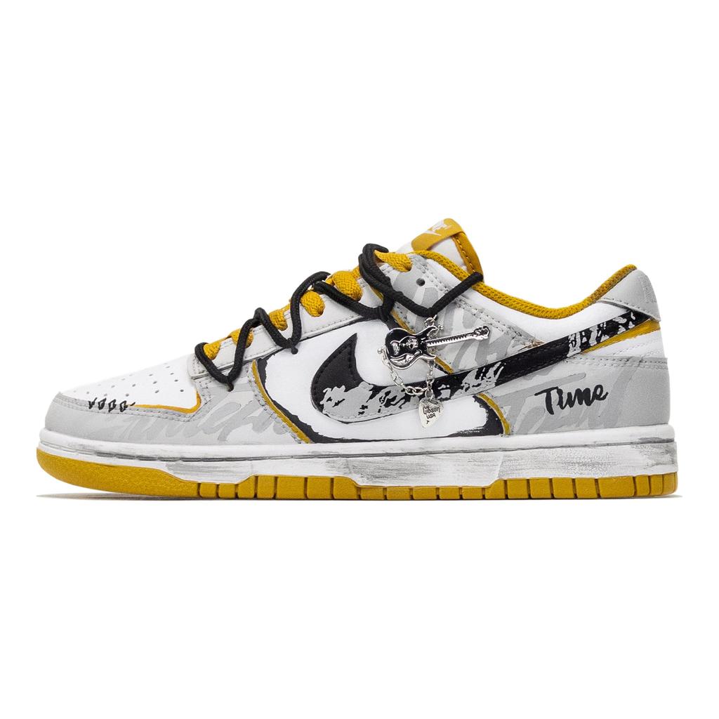 Nike Dunk Rock Guitar Cushioning Abrasion Resistant Support Low top Skateboard Shoes Men's HF5441-109(Team1387-)