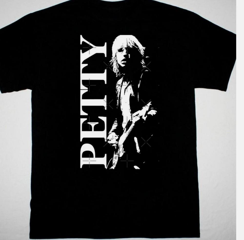

RETRO Tom Petty T-shirt Black Short Sleeve Unisex T-Shirt M