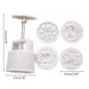 Chinese Traditional Mid-Autumn Mooncake Mold Set 4Pcs Different Round  Flower Patterns for Mooncake Biscuit Stamping