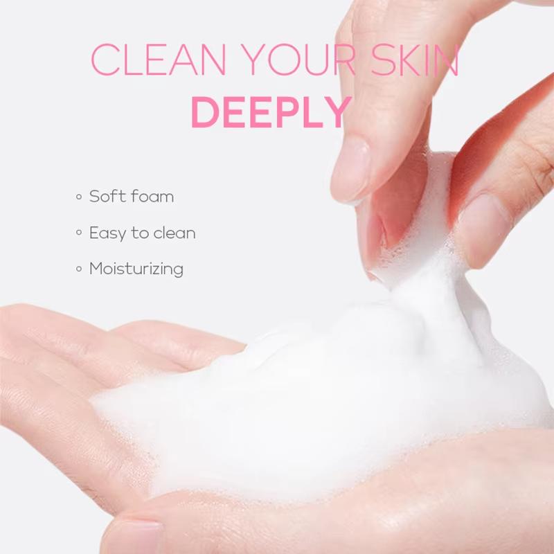 Detergente Viso alla Vitamina C Pulizia Profonda della Pelle Idratante Rimozione Punti Neri Cura della Pelle Detergente Viso Schiuma Detergente Viso Cura della Pelle