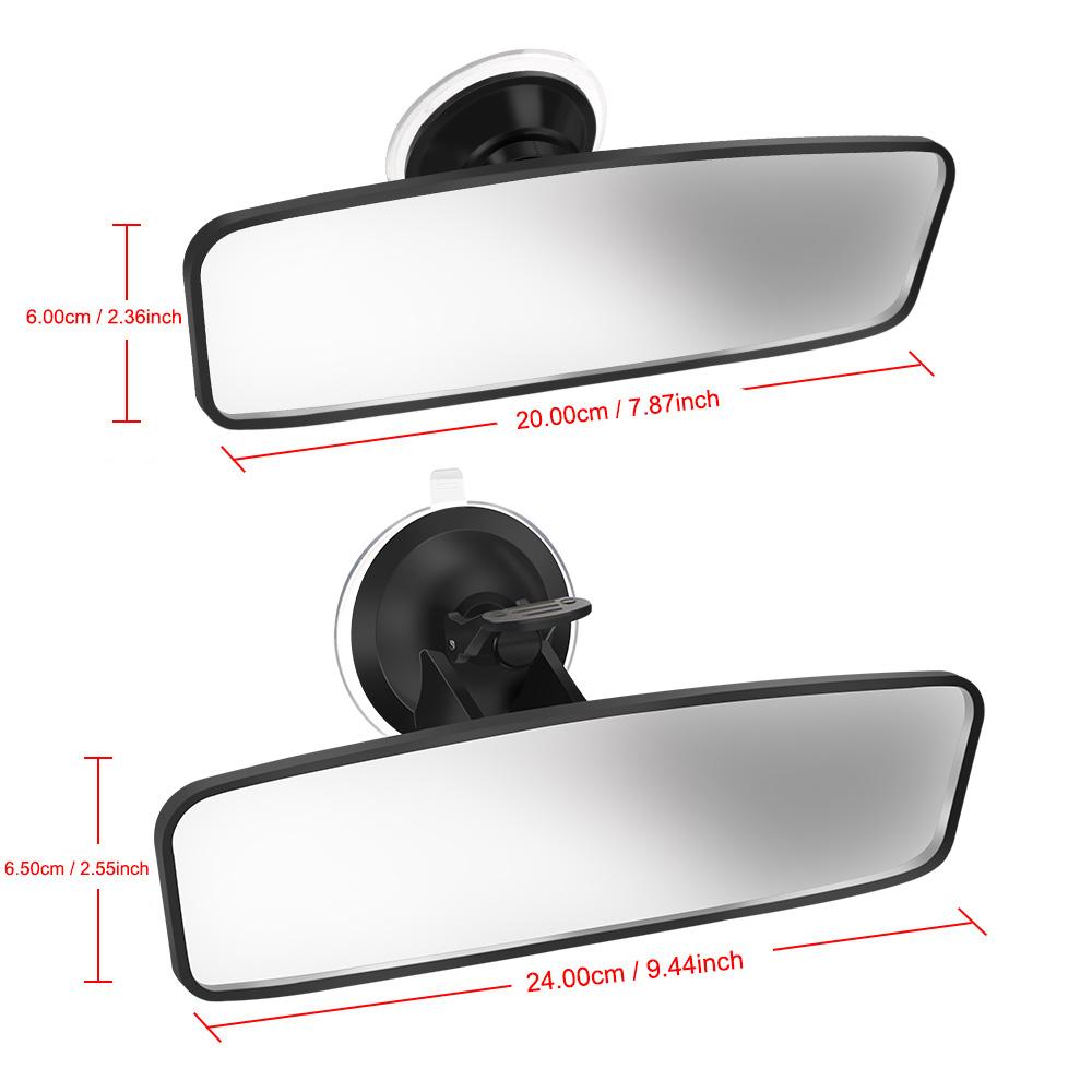 Wide-angle Rearview Mirror Interior Rear View Mirror Universal Car-styling Car Rear Mirror Adjustable Suction Cup 360° Rotates