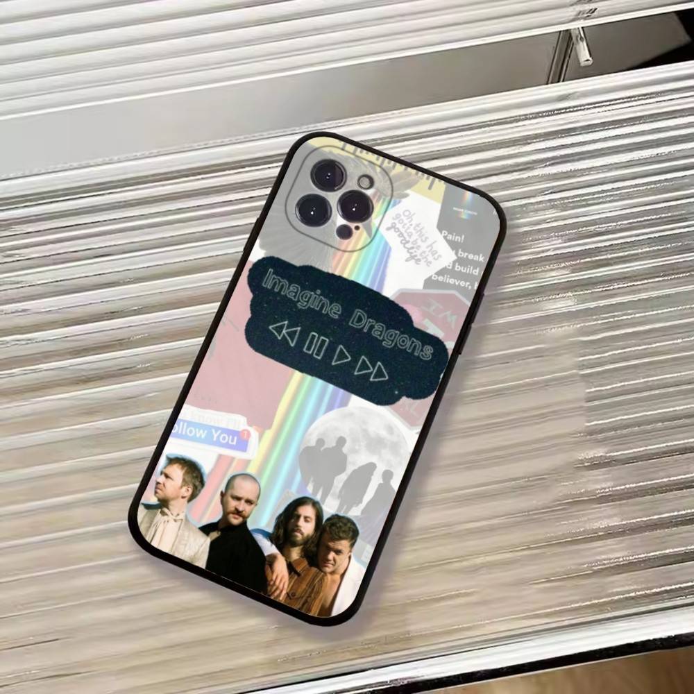 Band Imagine D-Dragons Phone Case For iPhone 17,16,15,14,13,12,11 Plus,Pro Max,XS,Soft Black Cover