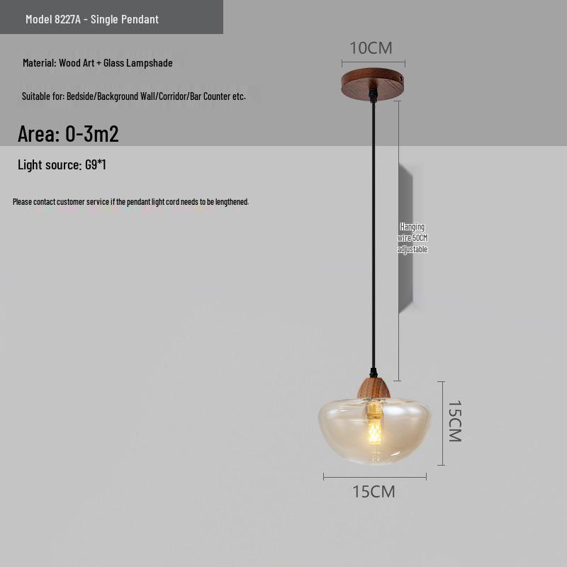 Chinese Retro Bedroom and Hallway Pendant Light