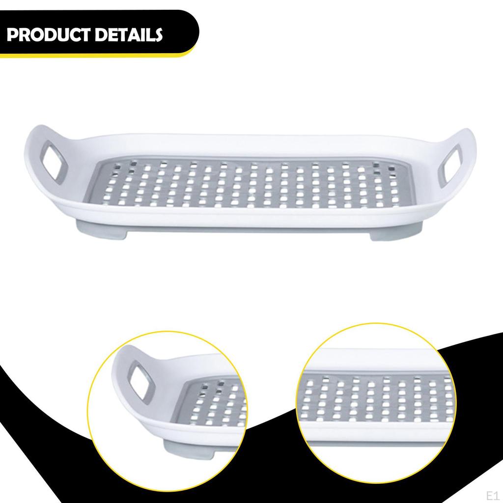 over The Sink Strainer Basket Dish Drying Tray for Restaurant Cabinet Pantry