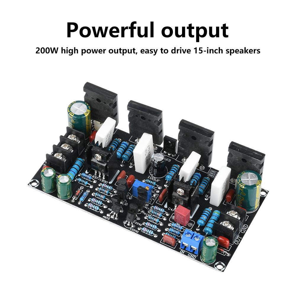 Upgraded 200W Mono Amplifier Module +/- dual voltage 1943+5200 Pair of tube rear High Power Audio Amplifier Board undistorted