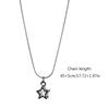 Fünfzackiger Stern Halskette Handgefertigter Anhänger Halsketten Punk Choker Kette Mode Halsband Geschenk für Teenager Mädchen Jungen