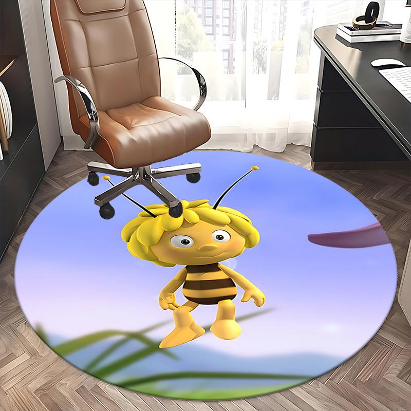 Bee Chair Mat Round Carpet - Home Decor