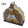 Stable Vertical Paper Towel Stand Thanksgiving Solid Wood Napkin Holder, Fall Harvest Gnome Scarecrow Turkey Tissue Cute Pattern Table Ornament