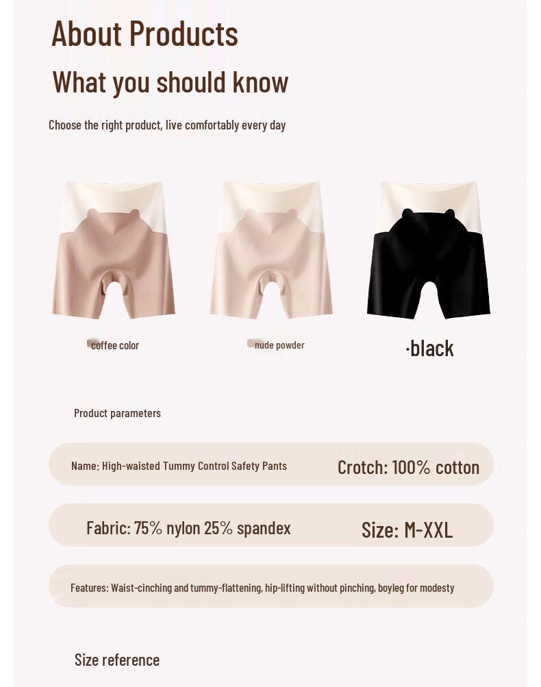 Langsha Women's Seamless Anti-Chafe Safety Shorts