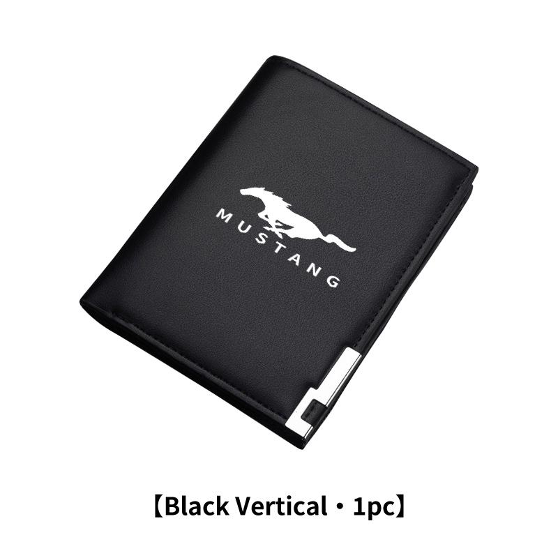 YYQO6 For Ford Car Logo Men Short Foldable Credit Card Holder Leather Money Wallet Accessories Focus mk2 mk3 mk4 Fiesta Ranger