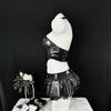 Cosplay Sexy Erotic Little Devil Witch Demon Moe Temptation Seduction Small Breasts PU Erotic Maid Cute Extreme Costume Disguise Halloween Gloves