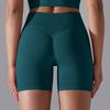Seamless Solid-color High-waisted Hip-lifting Tight High-elastic Yoga Shorts For Sports, Running, And Fitness, Women's Three-quarter Length Pants