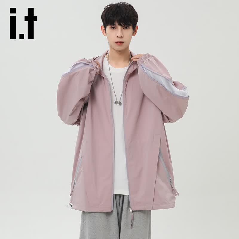 Izzue IT Men's Cool-Sensing Quick-Dry UPF50+ Hooded Sun Protection Jacket