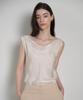 Biyul Glossy Sleeveless Drape Blouse_2 Colors