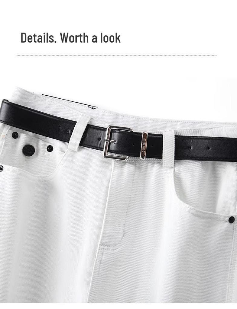 Women's High Waist Yellow Wide-Leg Vintage Jeans for Spring 2025