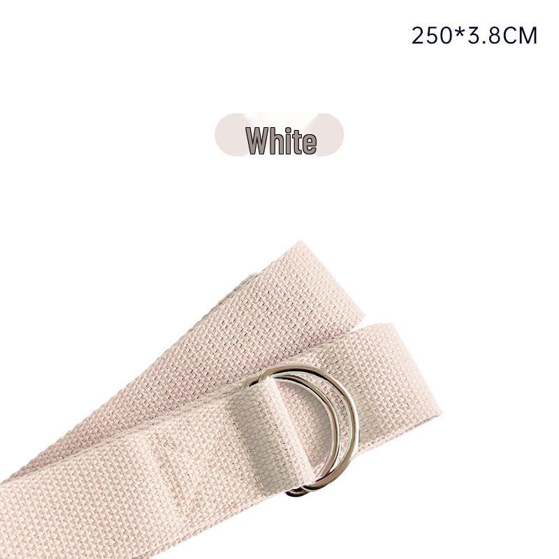 OEING Non-Elastic Cotton Yoga Stretch Strap 2,5 м, белый