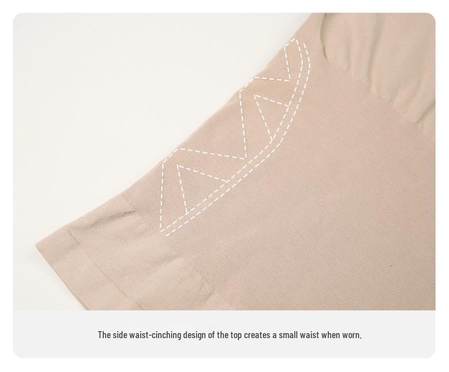 Camellia Oil Cashmere Tummy Control Back Smoothing Thermal Top Women's Autumn Winter Slimming Underwear Set