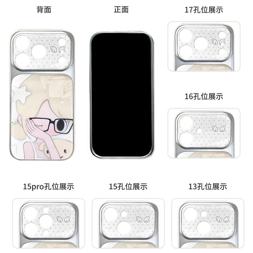 Applicable to Apple 11p mobile phone case all-inclusive lens iphone11 Korean 11por fun ancient yellow-haired girl