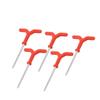 5PCS Y-Handle Grip Ice Anchor Set Metal Plastic Tent Stakes Heavy Duty Ground Anchors  Tent Securing