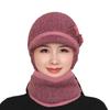 Women's Winter Wool Baseball Cap: Warm, Thick, Velvet-Lined Cold-Proof Hat for Middle-Aged and Elderly.