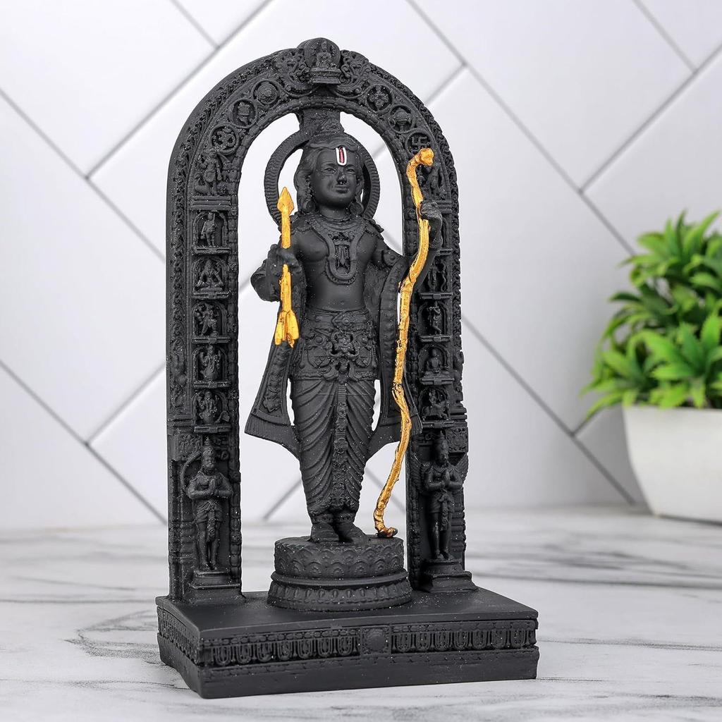 Ram Lalla Ayodhya Idol Statue Schauobjekt Murti für Heimdeko Dekoration Geschenk Geschenkartikel Auto Armaturenbrett Zubehör