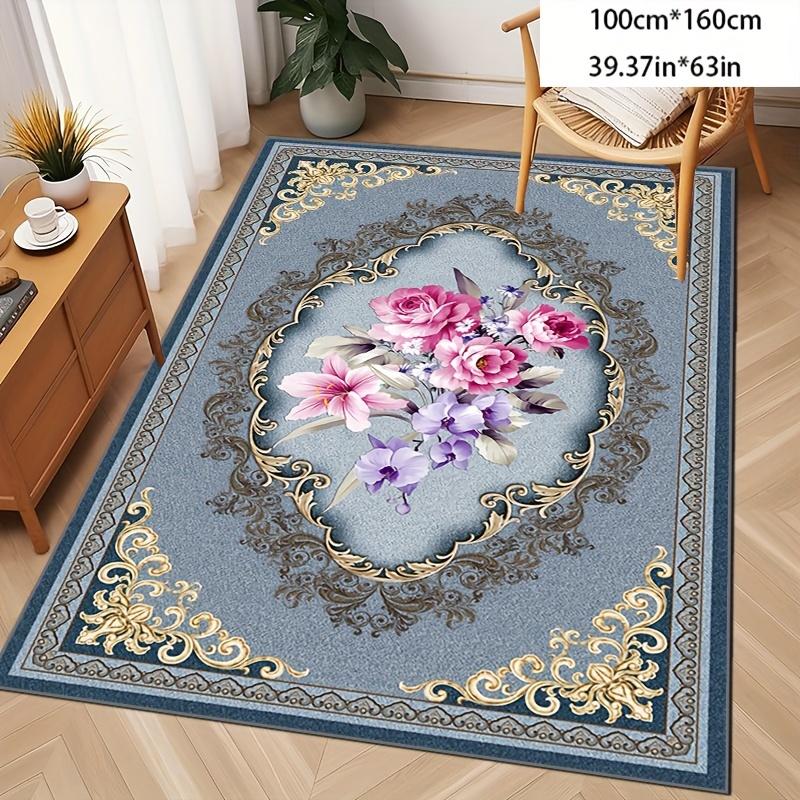 

Bedroom Living Room Area Mat Grey Vintage Patterned Mat Suitable Bedroom Dining Room Kitchen Office Living Room Farmhouse Rugs 40x60cm