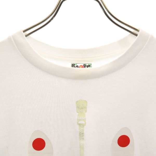 A Bathing Ape Shark Print Short Sleeve T-shirt M White System SHARK Men's Used