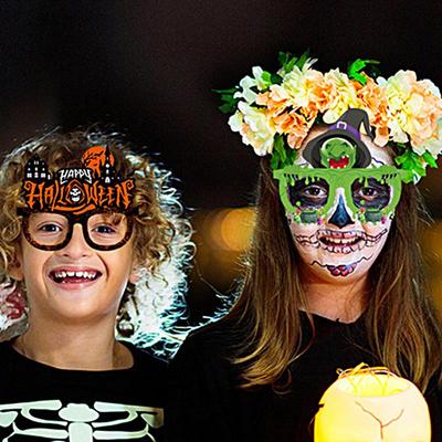 Halloween Eye Glasses 12 Pieces Novelty Paper Eyewear Halloween Spooky Glasses For Cosplay Nightclub Events Birthday Photography