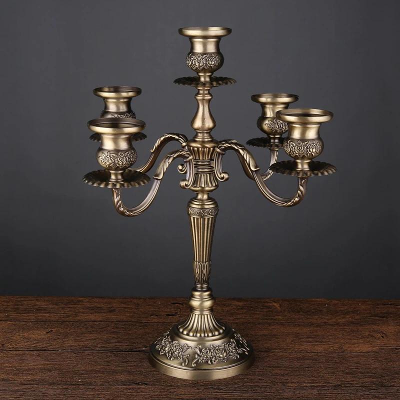 Metal Candle Holders Candlestick Holder Wedding Decorations Romantic Candlelight Dinner Candle Stand Home Decoration Accessorie