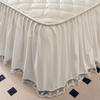 1pc Quilted Bed Skirt Solid Color Bed Cover Lace Style Bedspread Thickened Mattress Protector Roupa De Cama (No Pillowcase)