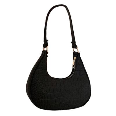 Lightweight Shoulder for Everyday for BA036 [White Fang] Handbag, Compact, Plain, Bag, Use, Stylish, Women, (black)