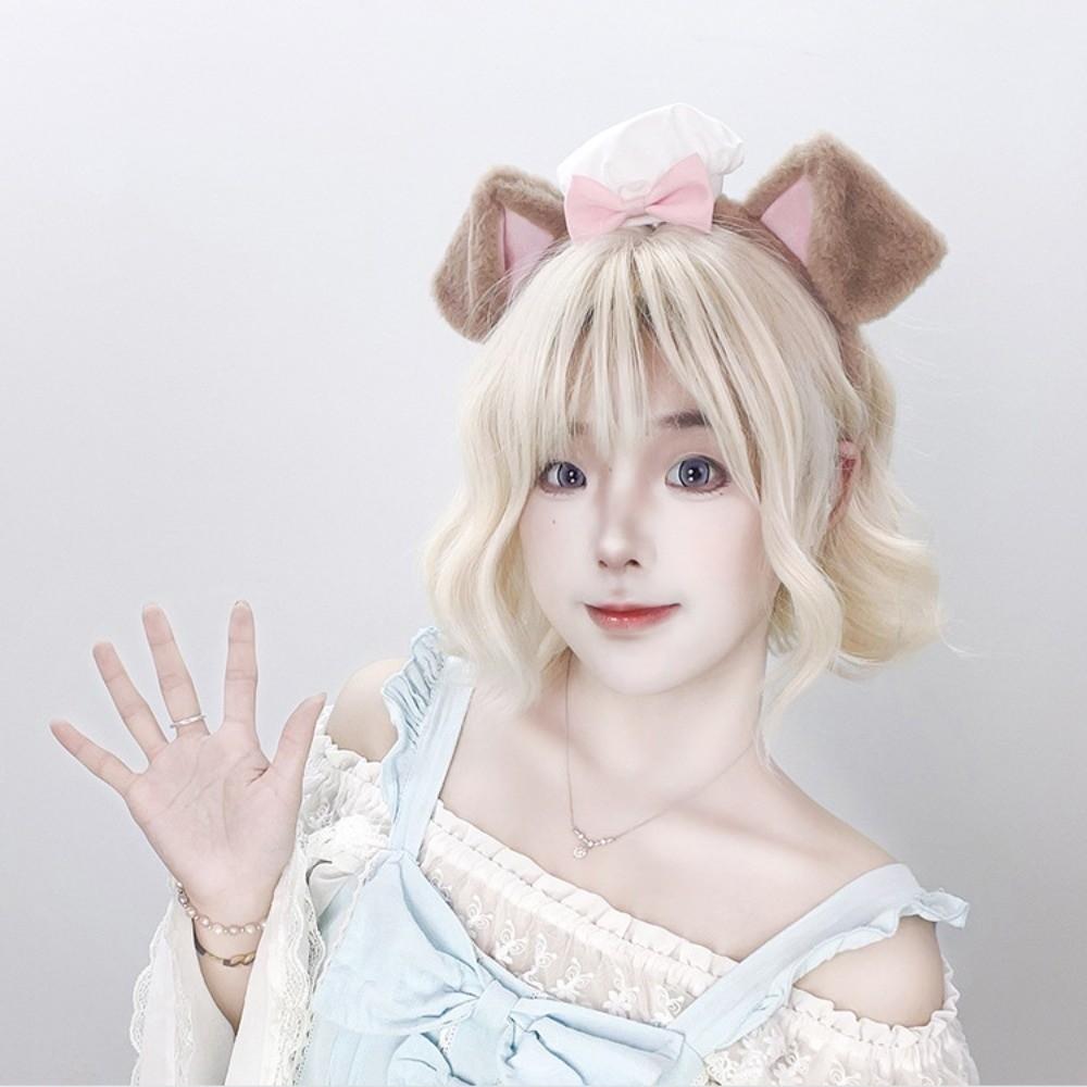 Kochmütze Hund Ohr Stirnband Lolita Cosplay Kopfreif Süßes Haarband Cosplay Performance