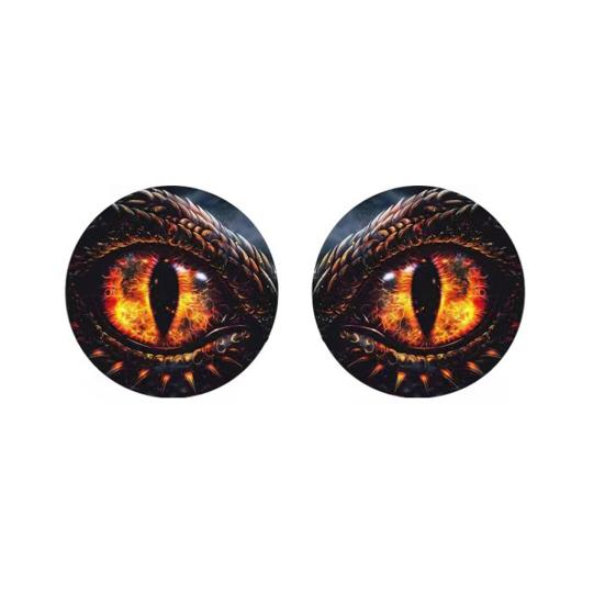 1 Pair Beast Eyes Car Headlight Decals Realistic Reptile Eye Stickers Waterproof PVC Easy Install Unique Car Accessories for Trucks &