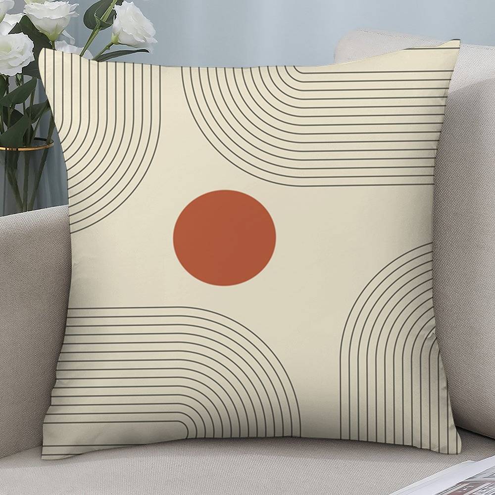 Abstract Art Line Pillow Case Short Plush Double-Sided Print Square Throw Pillow Covers Sofa Home Cushion Decor