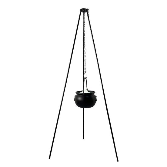 Halloween Witch Cauldron Decorations Outdoor Large Glowing Witches Cauldron On Tripod Spooky Candy Bucket Bowl Decor for Halloween Party