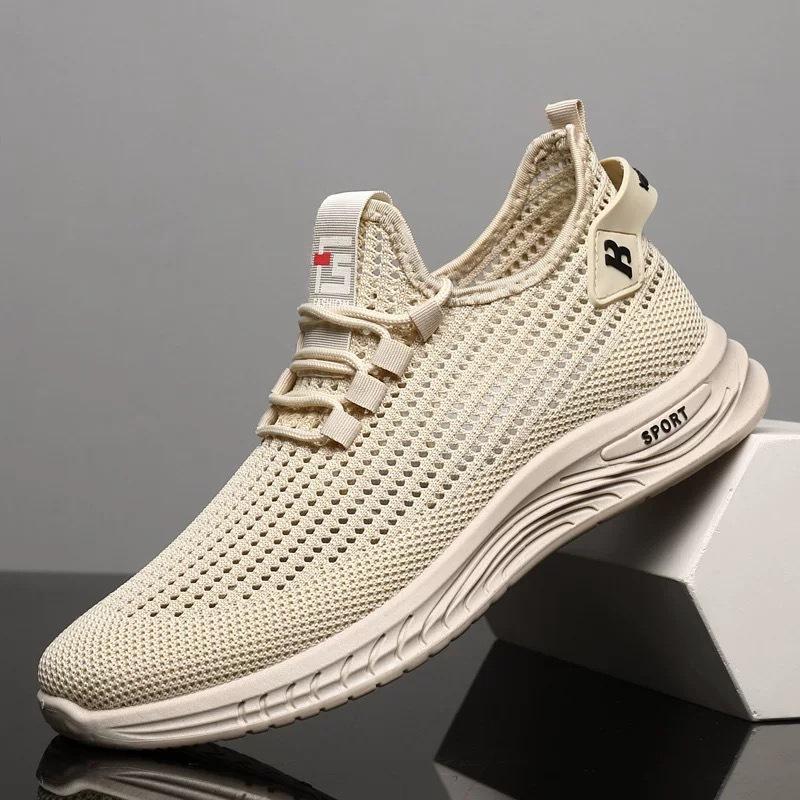 Scarpe Casual Traspiranti da Superficie Scarpe da Uomo Leggere con Suola Morbida Nuove Scarpe da Uomo Estive Forate Scarpe alla Moda in Rete