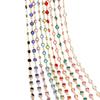 1Meter 6mm Colorful Crystal Beads Beaded Chain Glass Bead Necklace Chain Findings for DIY Bracelet Jewelry Making Supplies